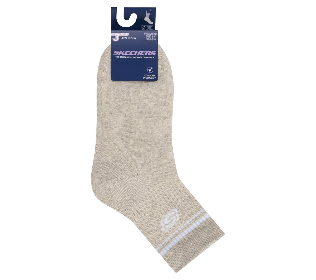 3 Pack Women's Low Crew Varsity Socks - Image 2
