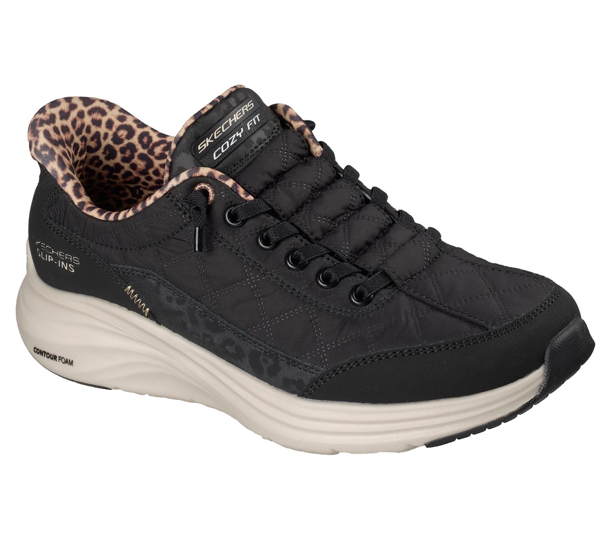Skechers Slip-ins: Contour Foam - Cozy Fit Leopard Dream - Image 4