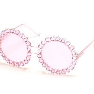 Round Rhinestone Sunglasses