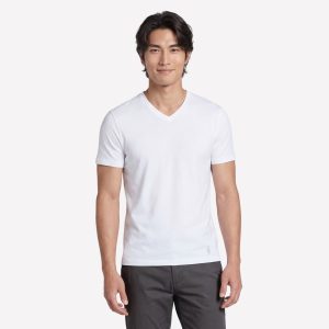 GO DRI Pima Short Sleeve V-Neck
