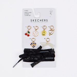 Shoelaces With Charm Set - Glitter