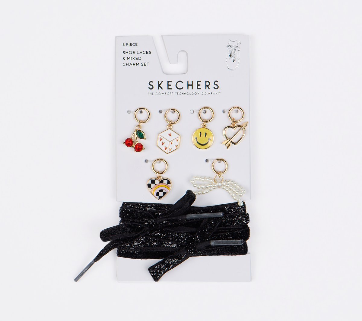 Shoelaces With Charm Set - Glitter