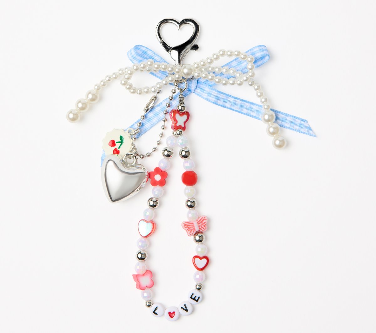 Bag Charm - Pearl Butterfly