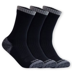 3 Pack Half Terry Work Crew Socks