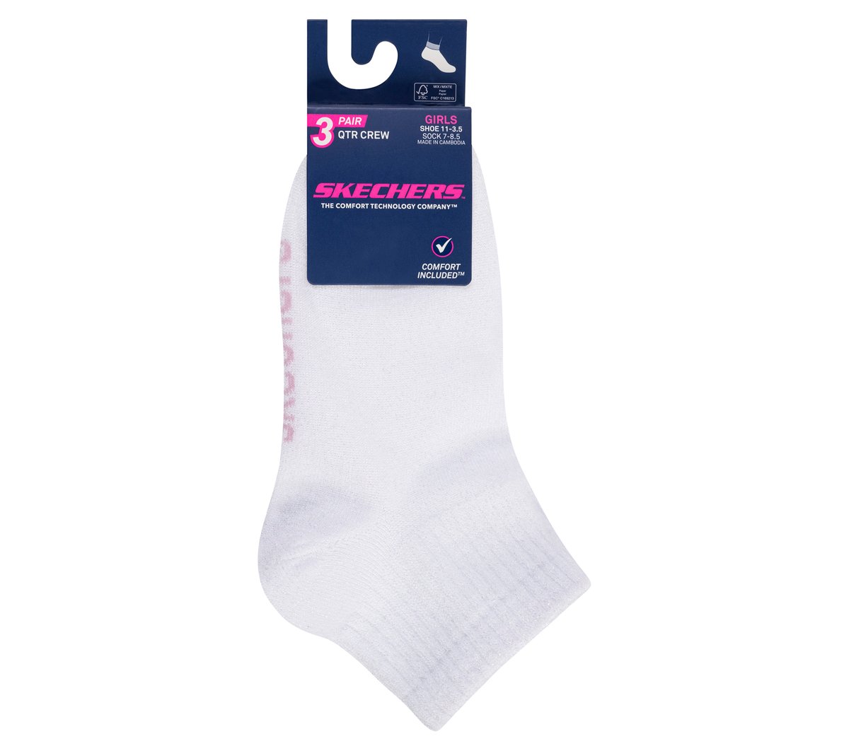 3 Pack Quarter Crew Socks - Image 2