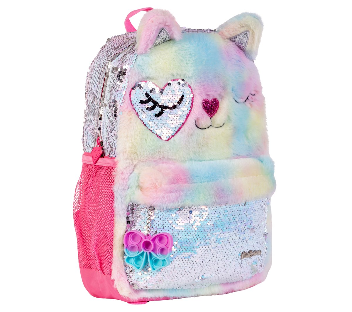 Twinkle Toes: Fur Cat Backpack - Image 3