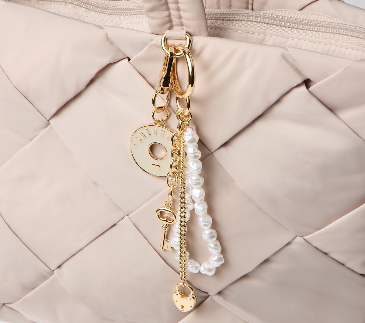 Bag Charm - Pearl Lock And Key - Image 2