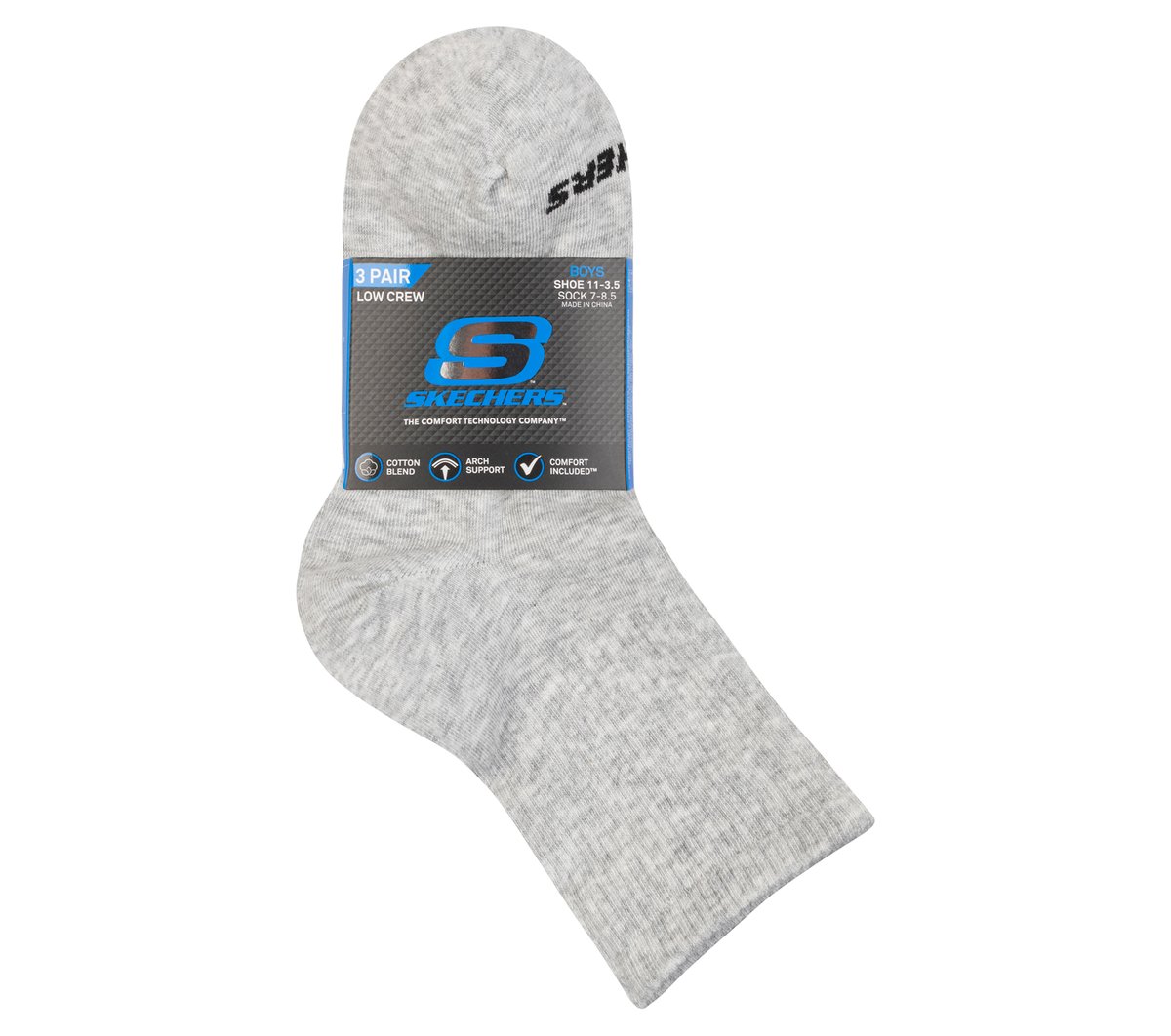 3 Pack Boys' Crew Cotton Socks - Image 2